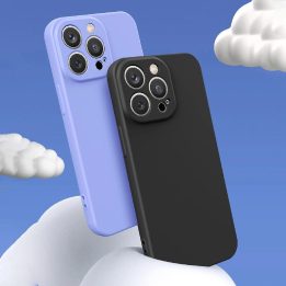Silikoninis dėklas iPhone 14 Plus silikoninis dangtelis šviesiai mėlynas