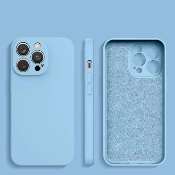 Silikoninis dėklas iPhone 14 Plus silikoninis dangtelis šviesiai mėlynas
