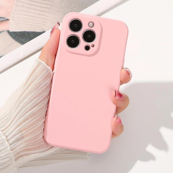 Silikoninis dėklas iPhone 14 Plus silikoninis dangtelis smėlio spalvos