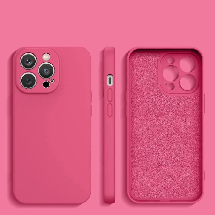 Silikoninis dėklas iPhone 14 Plus silikoninis dėklas fuksija