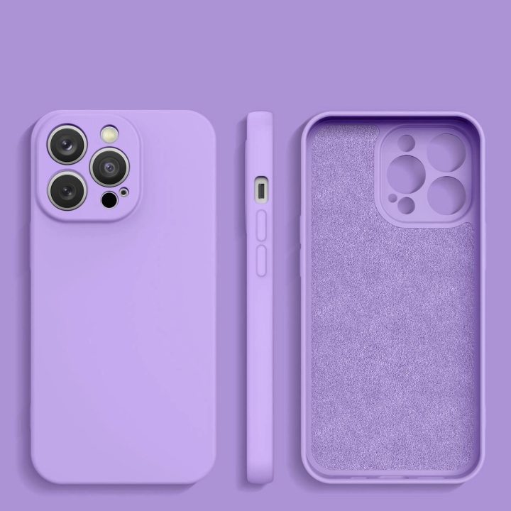 Silikoninis dėklas iPhone 14 Plus silikoninis dėklas violetinės spalvos