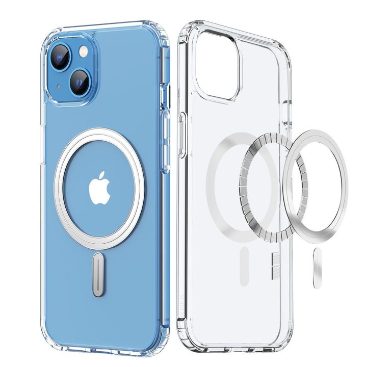 Clin magnetinis dėklas, skirtas iPhone 14 Plus, suderinamas su MagSafe skaidrus