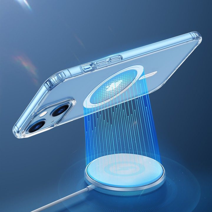 Clin magnetinis dėklas, skirtas iPhone 14 Plus, suderinamas su MagSafe skaidrus