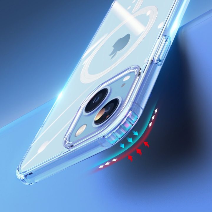 Clin magnetinis dėklas, skirtas iPhone 14 Plus, suderinamas su MagSafe skaidrus