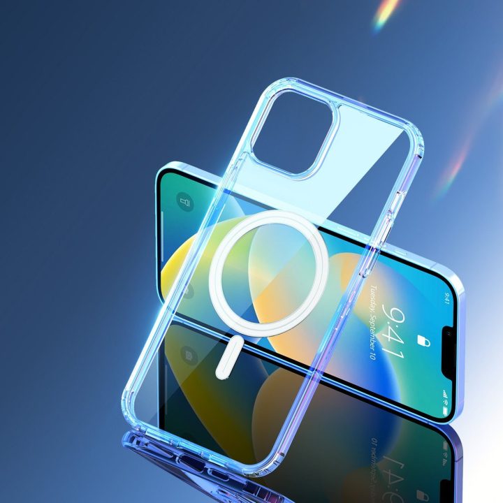 Clin magnetinis dėklas, skirtas iPhone 14 Plus, suderinamas su MagSafe skaidrus