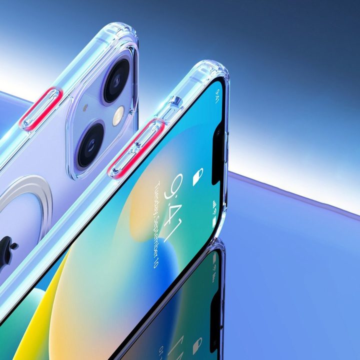 Clin magnetinis dėklas, skirtas iPhone 14 Plus, suderinamas su MagSafe skaidrus