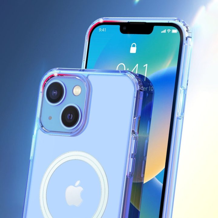 Clin magnetinis dėklas, skirtas iPhone 14 Plus, suderinamas su MagSafe skaidrus