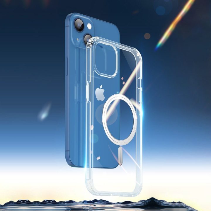 Clin magnetinis dėklas, skirtas iPhone 14 Plus, suderinamas su MagSafe skaidrus