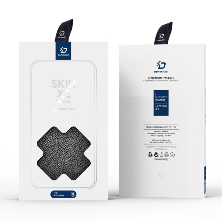 Skin X2 dėklas, skirtas iPhone 14 Plus dėklui su magnetiniu atvartu juodos spalvos