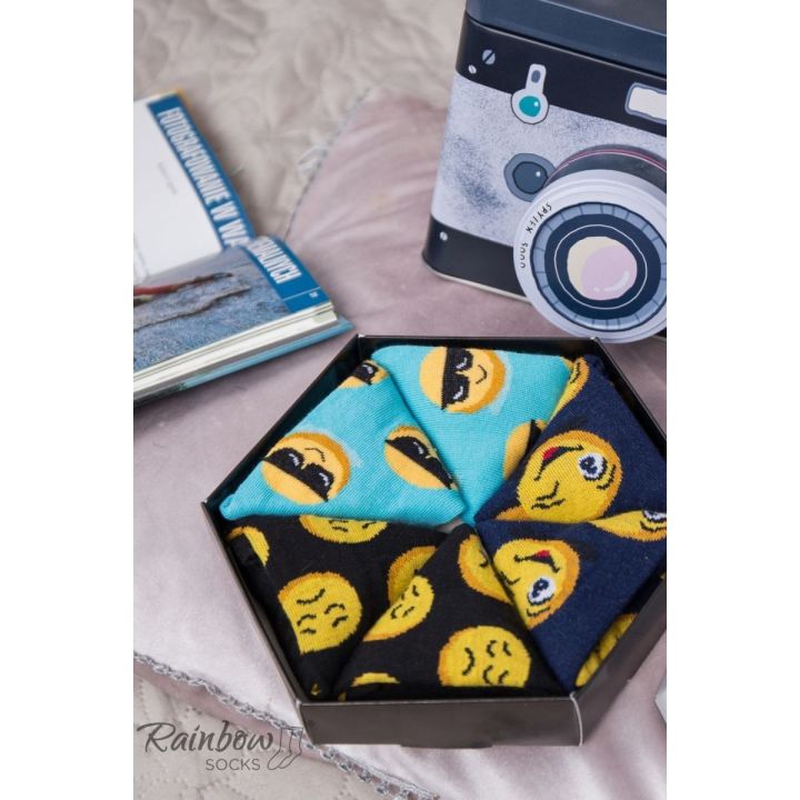 kojinės Emoticons Smiley Sadness Brainy 3 poros