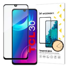 Itin patvarus Full Glue grūdintas stiklas per visą ekraną su Case Friendly TCL 30 juodu rėmeliu