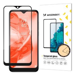 Itin patvarus Full Glue grūdintas stiklas per visą ekraną su Case Friendly TCL 205 juodu rėmeliu