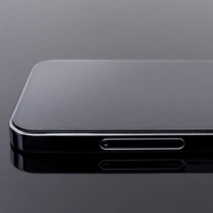 Itin patvarus, su klijais grūdintas stiklas viso ekrano su rėmeliu patogiu dėklu Motorola Moto G42 Black