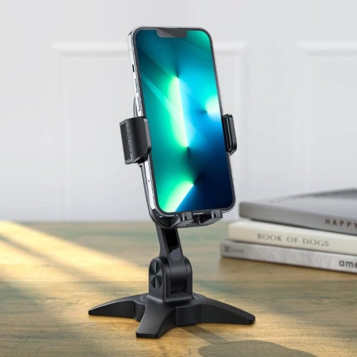 Acefast stovo gravitacinis telefono laikiklis juodas (E10)