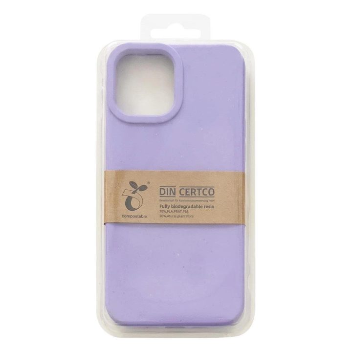Eco Case“ dėklas, skirtas iPhone 14 Plus silikoninis skaidomas dangtelis, violetinis