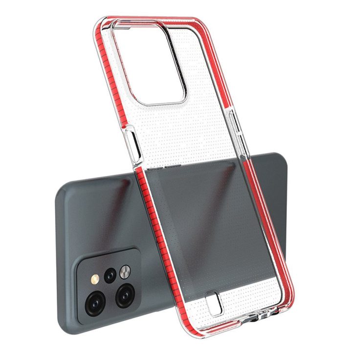 Spring Case for Realme C31 silikoninis dangtelis su šviesiai mėlynos spalvos rėmeliu