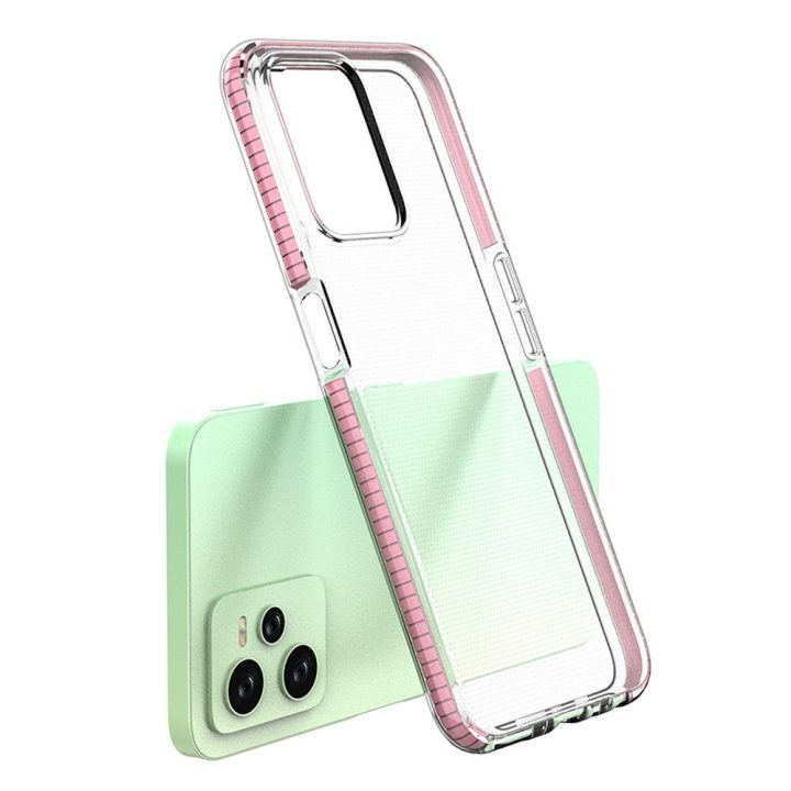 Spring Case dėklas Realme C35 silikoniniam dangčiui su rėmeliu juodas
