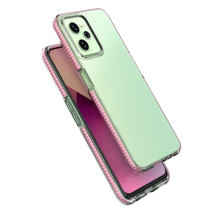 Spring Case dėklas Realme C35 silikoniniam dangčiui su rėmeliu juodas