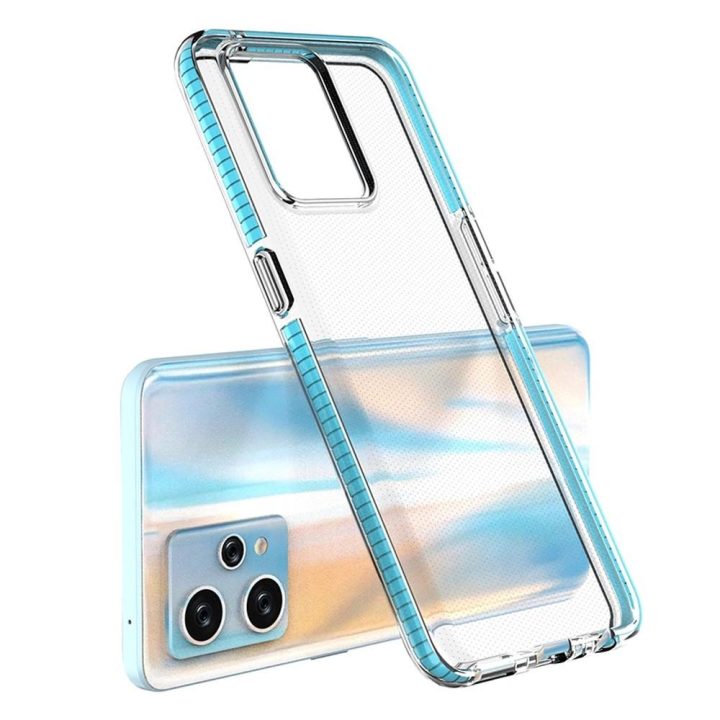 Spyruoklinis dėklas, skirtas Realme 9 Pro+ / Realme 9 silikoninis dangtelis su juodu rėmeliu