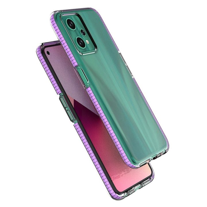 Spring Case for Realme 9 Pro silikoninis dangtelis su šviesiai rožiniu rėmeliu