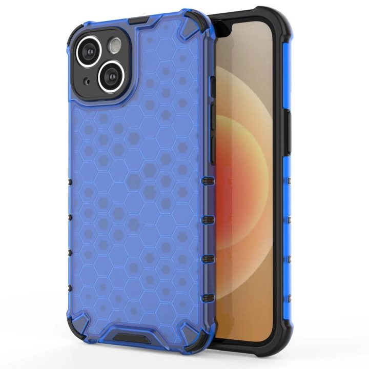 Korinis dėklas iPhone 14 šarvuotam hibridiniam dangteliui mėlynas