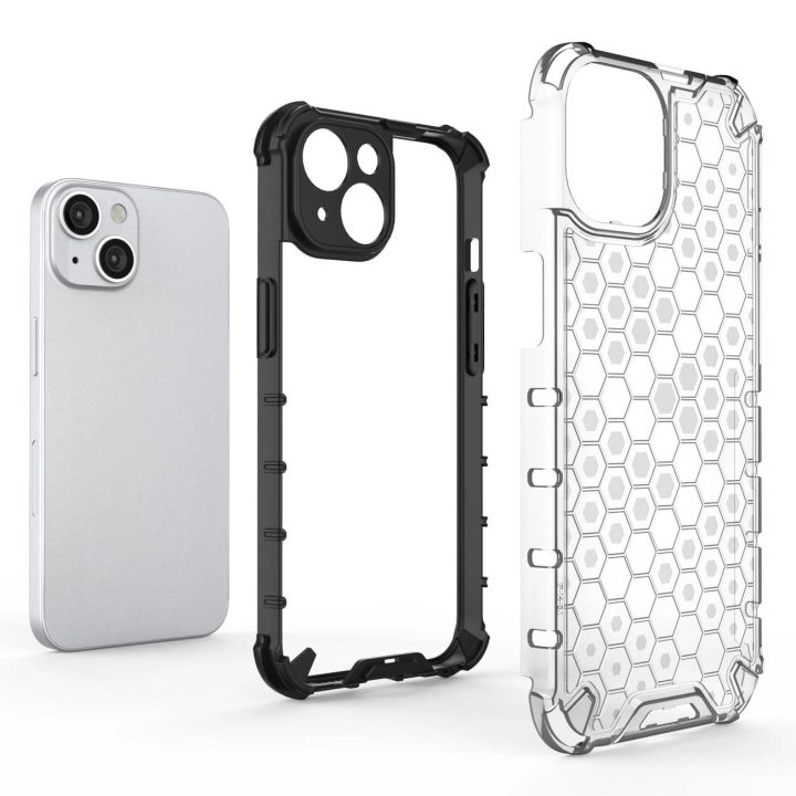Korinis dėklas iPhone 14 Plus šarvuotas hibridinis dangtelis juodas