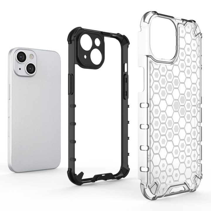 Korinis dėklas iPhone 14 Plus šarvuotas hibridinis dangtelis skaidrus