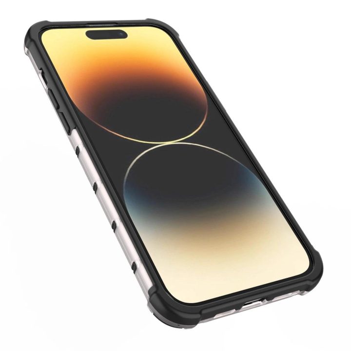 Korinis dėklas iPhone 14 Pro šarvuotas hibridinis dangtelis juodas