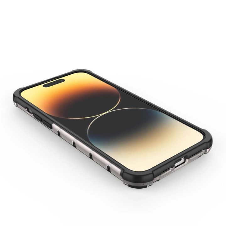 Korinis dėklas iPhone 14 Pro šarvuotas hibridinis dangtelis juodas