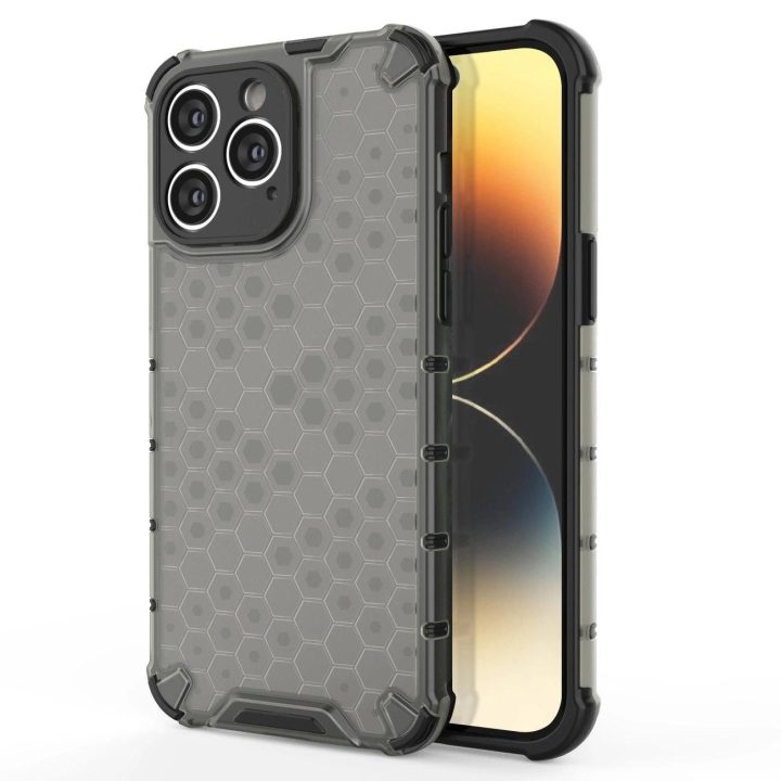 Korinis dėklas iPhone 14 Pro šarvuotas hibridinis dangtelis juodas