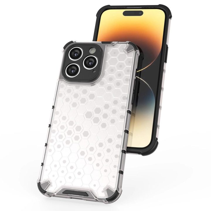 Korinis dėklas iPhone 14 Pro Max šarvuotajam hibridiniam dangteliui mėlynas