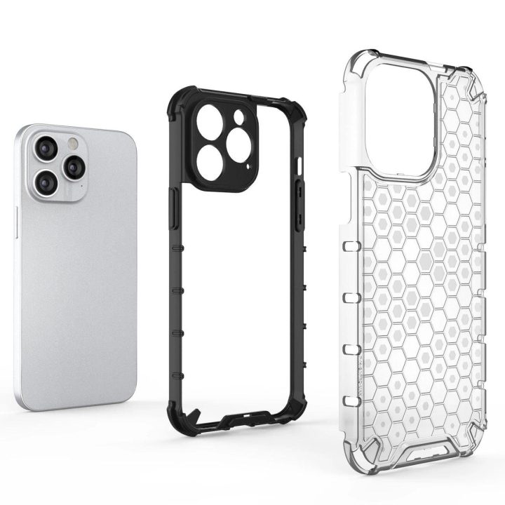 Korinis dėklas iPhone 14 Pro Max šarvuotajam hibridiniam dangteliui mėlynas