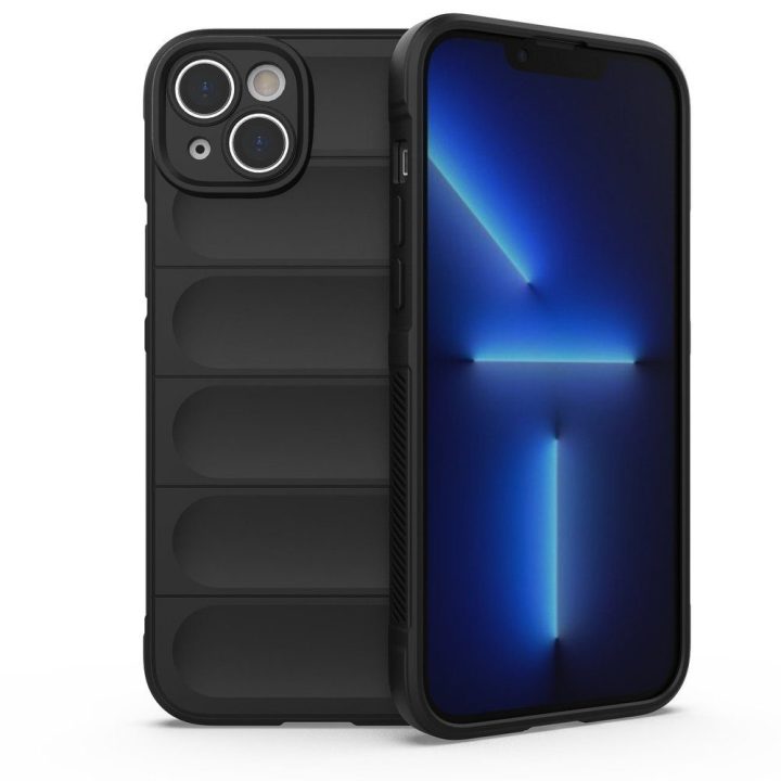iPhone 14 Plus lankstus šarvuotas dangtelis juodas