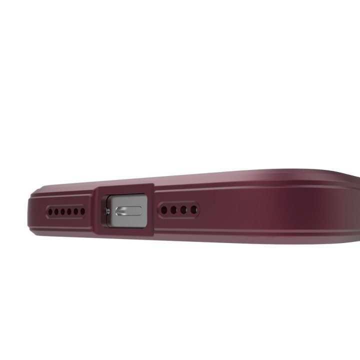 skirtas iPhone 14 Plus elastingas šarvuotas bordo spalvos dėklas