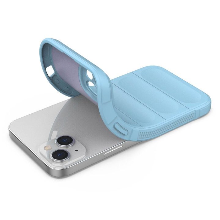 skirtas iPhone 14 Plus lankstus šarvuotas dėklas šviesiai mėlynas