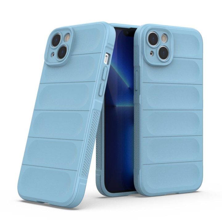skirtas iPhone 14 Plus lankstus šarvuotas dėklas šviesiai mėlynas