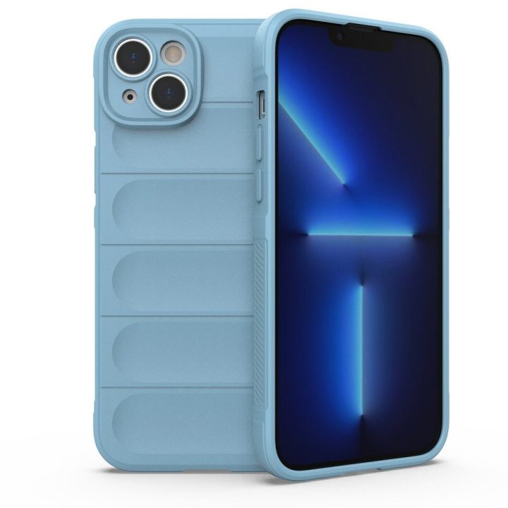 skirtas iPhone 14 Plus lankstus šarvuotas dėklas šviesiai mėlynas