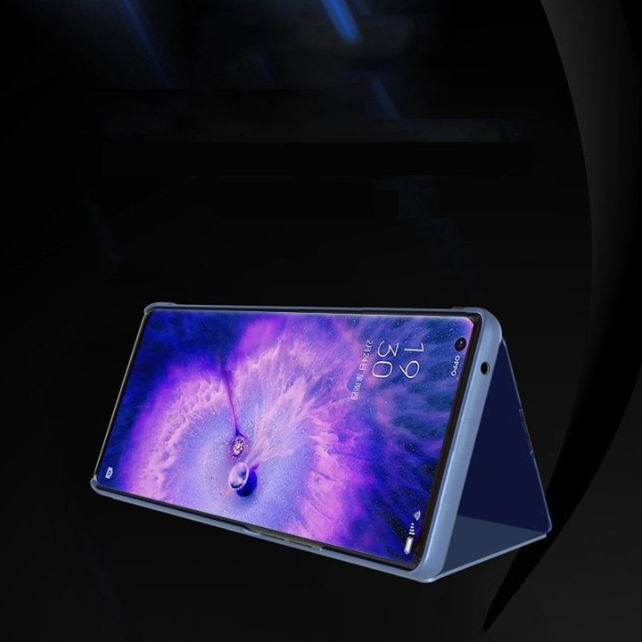Clear View Case dangtelis skirtas Oppo Find X5 Pro dangtelis su juodu atvartu
