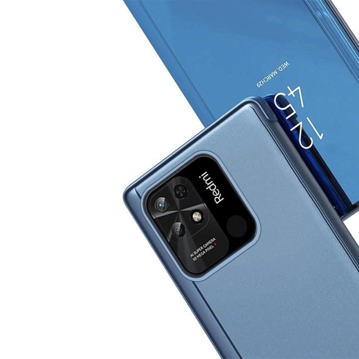 Clear View“ dėklo dangtelis, skirtas Xiaomi Redmi 10C“, su rožiniu atvartu