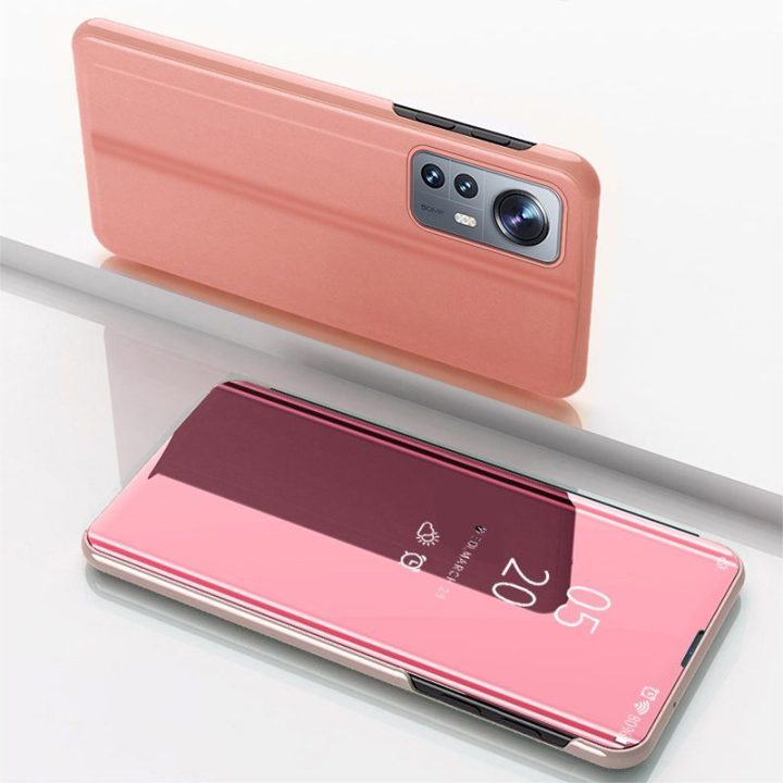 Clear View“ dėklo dangtelis, skirtas Xiaomi 12 Lite“, su rožiniu atvartu