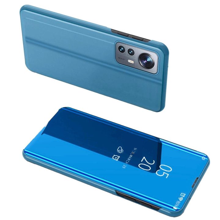 Clear View Case dangtelis skirtas Xiaomi 12 Lite mėlynas atverčiamas dangtelis