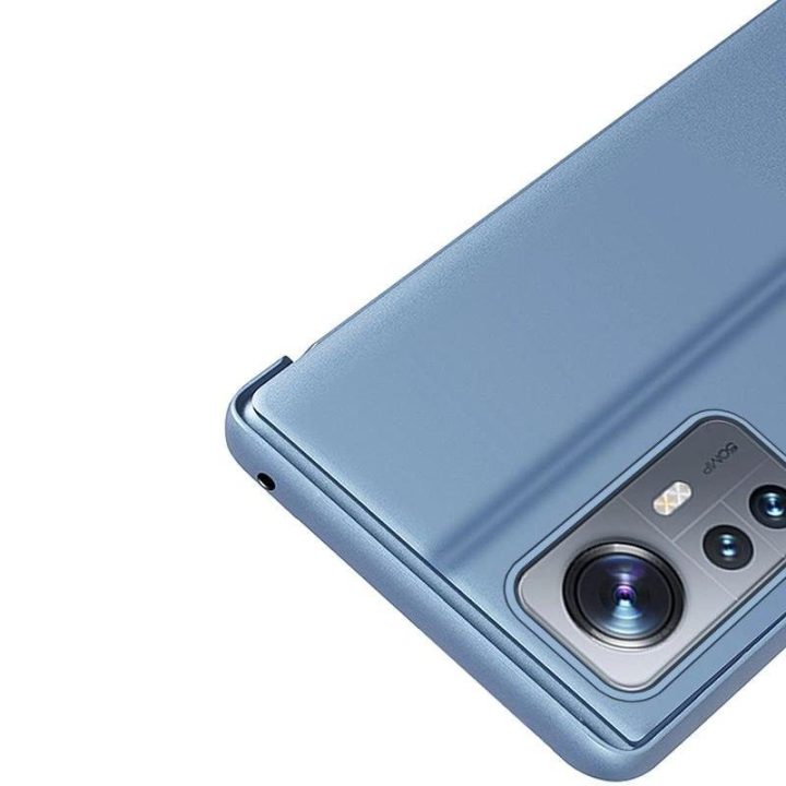 Clear View Case dangtelis skirtas Xiaomi 12 Lite dangtelis su juodu atvartu