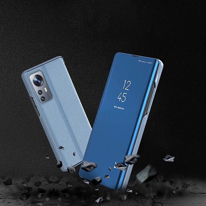 Clear View Case dangtelis skirtas Xiaomi 12 Lite dangtelis su juodu atvartu