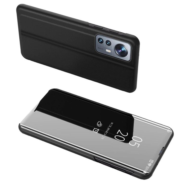Clear View Case dangtelis skirtas Xiaomi 12 Lite dangtelis su juodu atvartu