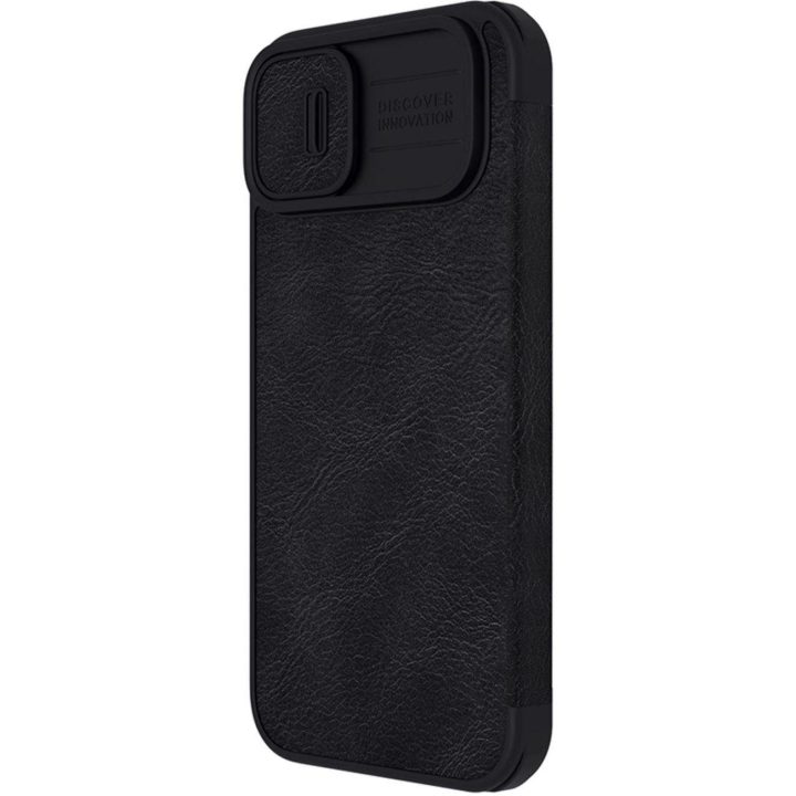 Nillkin Qin Pro odinis dėklas iPhone 14 Plus 6.7 2022 juodas