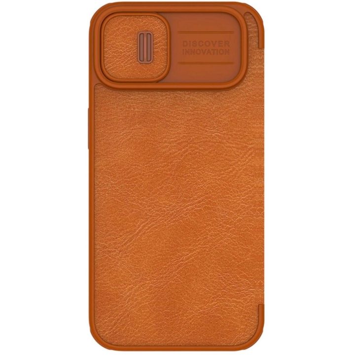 Nillkin Qin Pro odinis dėklas iPhone 14 Plus 6.7 2022 Brown
