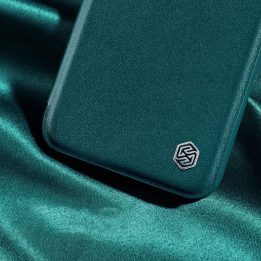 Nillkin Qin Pro odinis dėklas - paprastos odos iPhone 14 Plus 6.7 2022 Classic Black