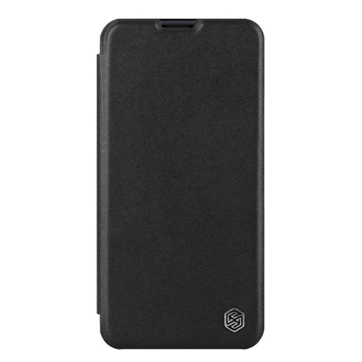 Nillkin Qin Pro odinis dėklas - paprastos odos iPhone 14 Plus 6.7 2022 Classic Black