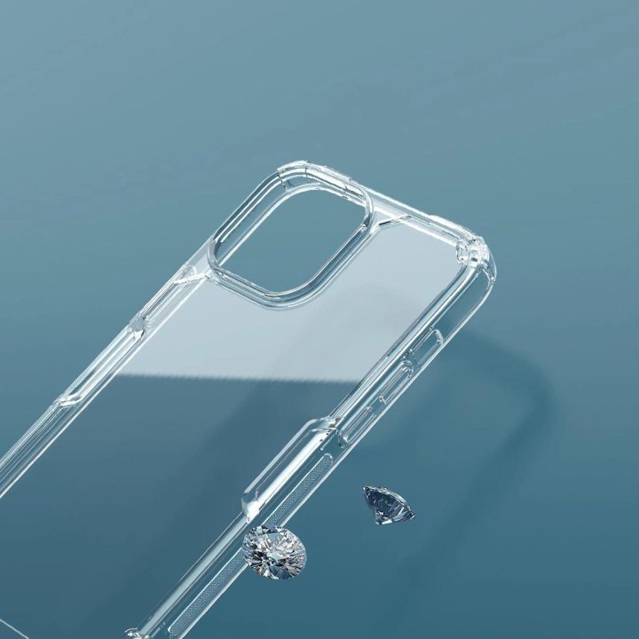 Nillkin Nature Pro dėklas iPhone 14 Plus šarvuotas dėklo dangtelis mėlynas