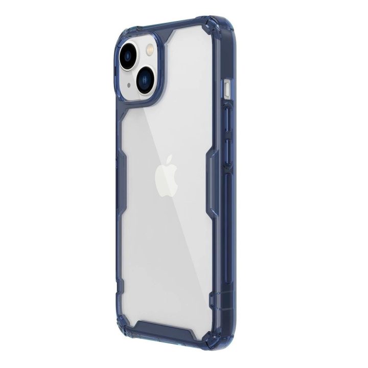 Nillkin Nature Pro dėklas iPhone 14 Plus šarvuotas dėklo dangtelis mėlynas